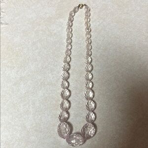 Vintage clear Beaded Necklace